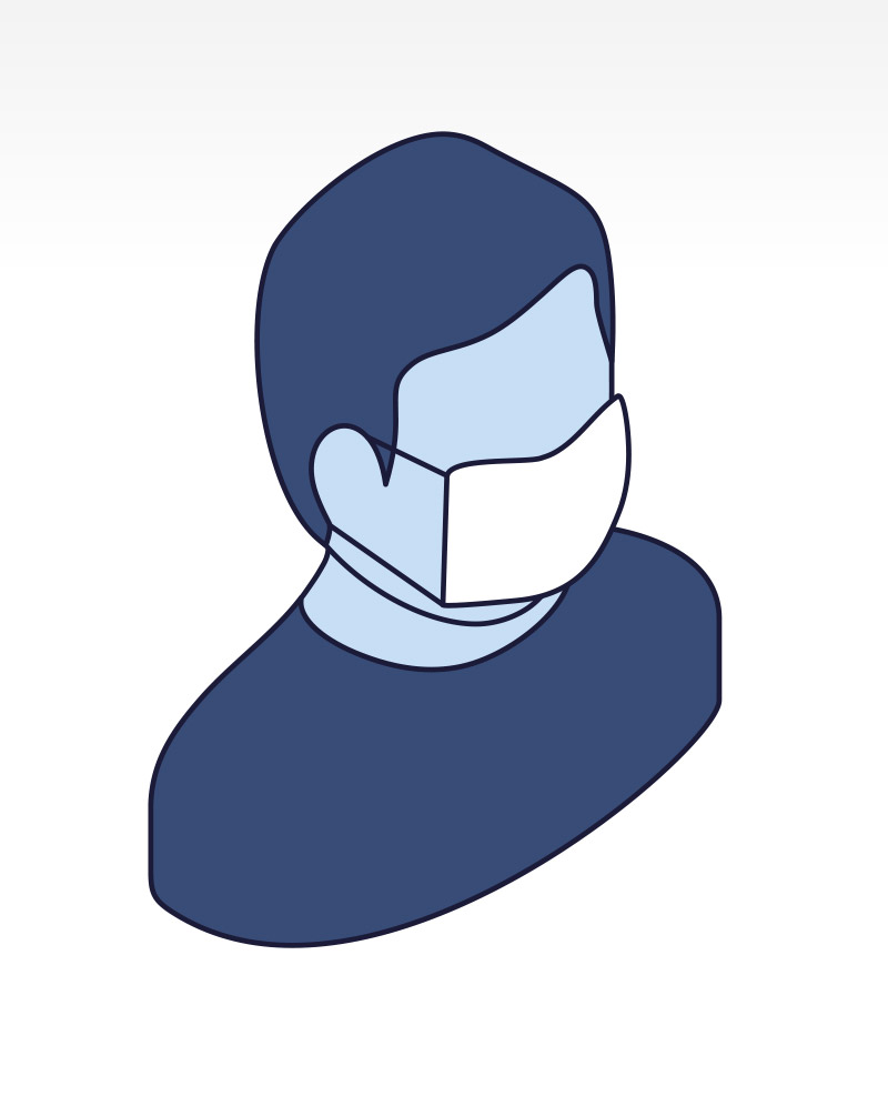 Billede af mannequin med maske på